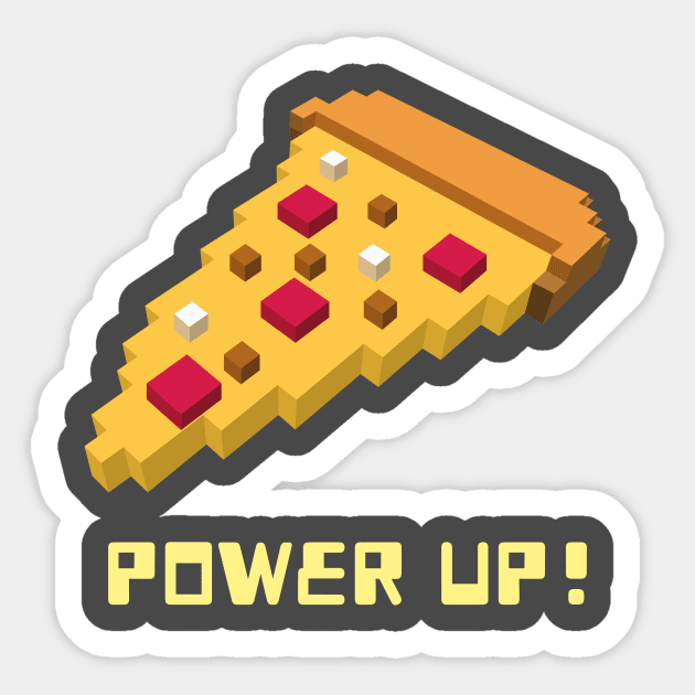 Power Up! Pizza Pixel Sticker by Wardrobe Co.